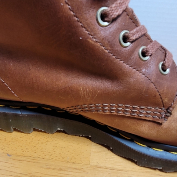 Dr. Martens 1460 PASCAL ZIGGY LEATHER LACE UP BOOTS TAN LUXOR 11 Men / 12 Women - Picture 9 of 15